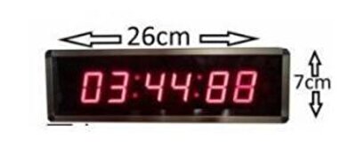 SANEC Çift Taraflı Saniyeli Dijital Led Duvar Ve Masa Saati Ve Derece - Kırmızı (KASA ÖLÇÜLERİ: 7X26 CM)