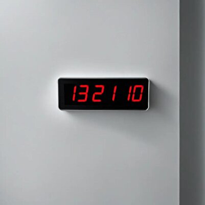 SANEC Çift Taraflı Saniyeli Dijital Led Duvar Ve Masa Saati Ve Derece - Kırmızı (KASA ÖLÇÜLERİ: 16X65 CM)