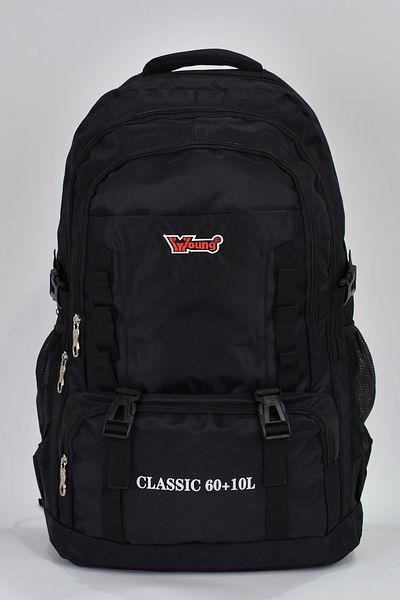 ELATAE Young Ultra Light Luxury Fabric Multi-Eye Daily Mountaineer Backpack Μαύρο 60+10 λίτρα 51507