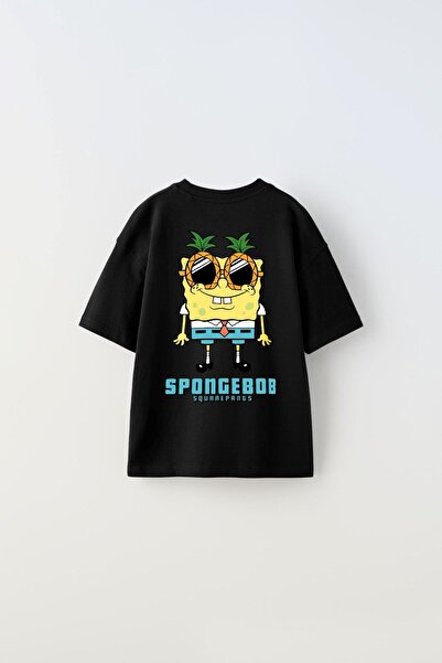 GIA - ART Čempion Spongebob Štampano crna dečja majica