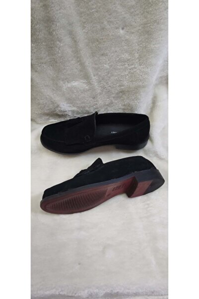 EFNANSHOES Efnan Süet Önü Püsküllü Corcik Erkek Ayakkabı - Siyah - 41 - St026...