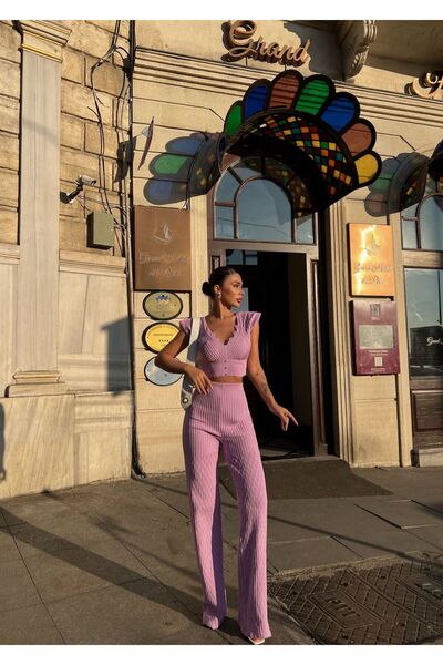 Nova Crop Bluz Pantolon Kadın Alt Üst Takım