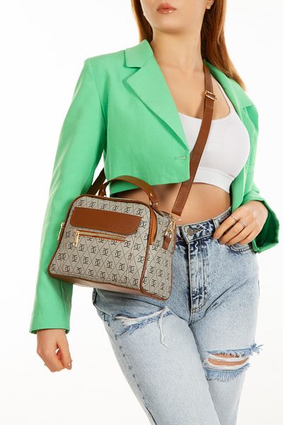 Linatigers Geantă de damă cu model - curea încrucișată, mână și umăr