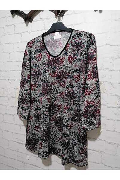 anne moda ankara Summer Large Size Viscose Buluz - Capri Sleeve