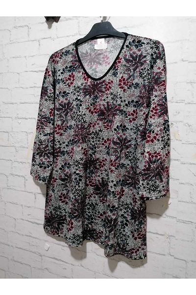 anne moda ankara نطاق فيسكوز صيفي كبير الحجم - أكمام كابري