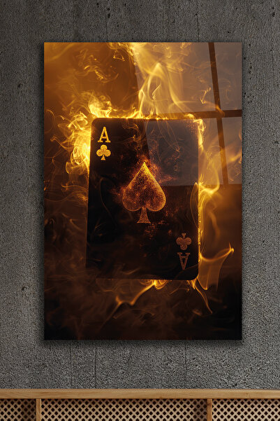 ACRES İskambil Kağıdı Cam Tablo