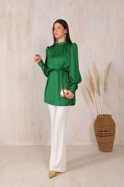 Melike Tatar BENETTON Satin Tunic - 32-2037 Model