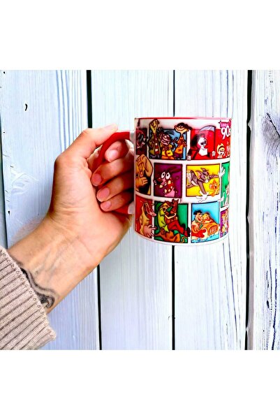 mug shop 90 قطعة من الأفلام المخططة - أكواب بتصميم توم وجيري، سكوبي دو، فلينتستون وبونز باني
