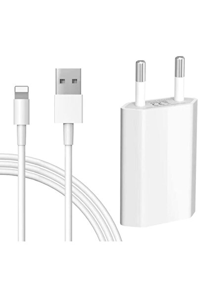 Deppo Trend Apple iPad iPhone 4/5/6/7/8/8/Plus/Se/X/Xs/11/12/13/14 Uyumlu 1A 5W Şarj Seti Şarj Aleti Şarj Cihazı