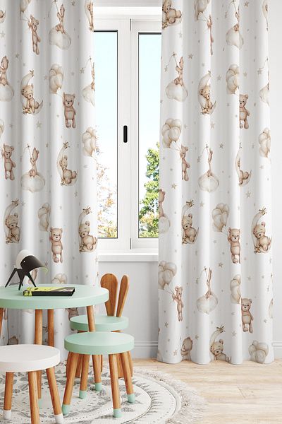 Bertille Home Κουρτίνα φόντου μονόφυλλου παιδικού και βρεφικού δωματίου