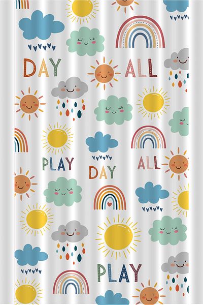 Bertille Home Single Wing Kids and Baby Room Background Curtain