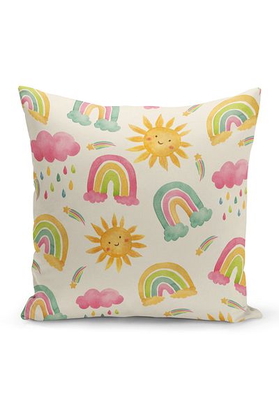 Bertille Home Child Baby Series Double-Sided Digital Printed Throw Pillow Case (Kids Children Cushion Cover)