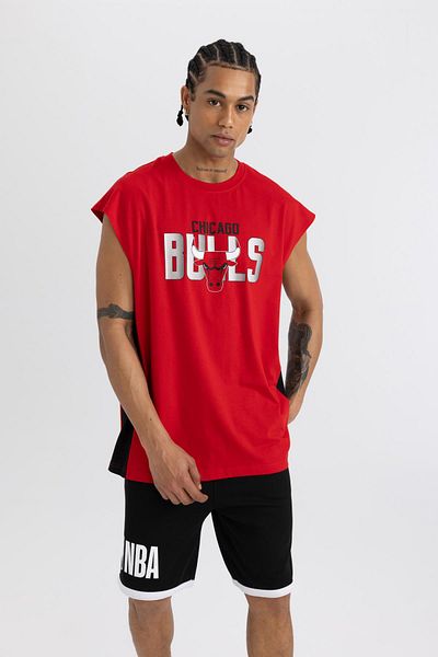 DeFacto Chicago Bulls Crewneck T-Shirt Defactofit Nba U4882Az24Sm