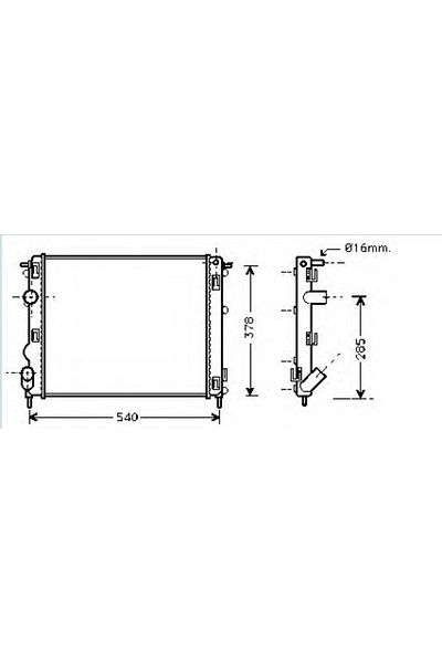 KALE Clio-Ii 1.2 8V Radiator - 0528312 Take 7700430784