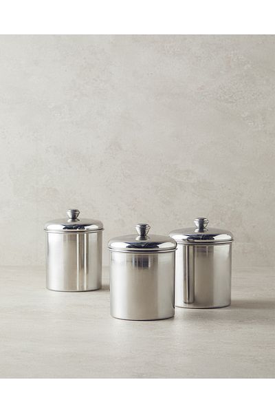 English Home Jore Silver 3-Piece Spice Rack Stainless Steel Set
