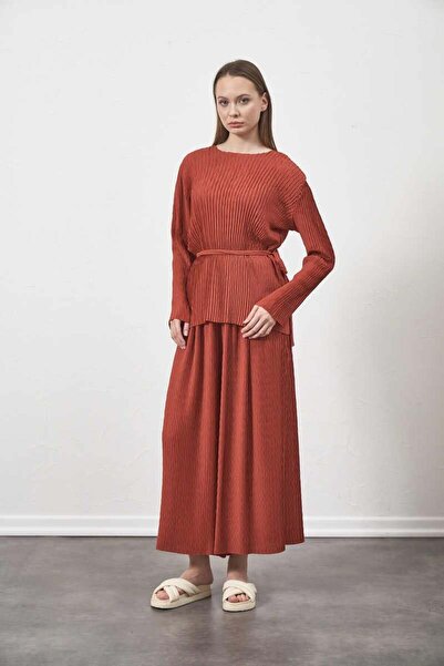 Mevra Dried Rose Pleated Blouse