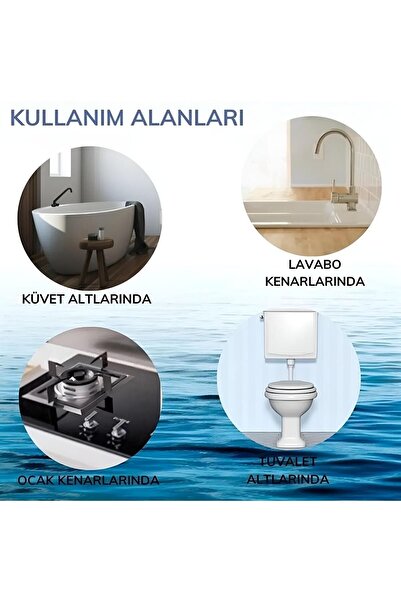 lawrenceshop Su Sızdırmaz Bant Lavabo Küvet Kenar Bandı Küvet Duş Mutfak Ocak...