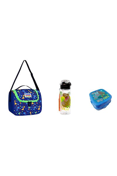 GENC DIJITAL BASKI Dinosaur Patterned Lunch Box - Water Mat and Container Included