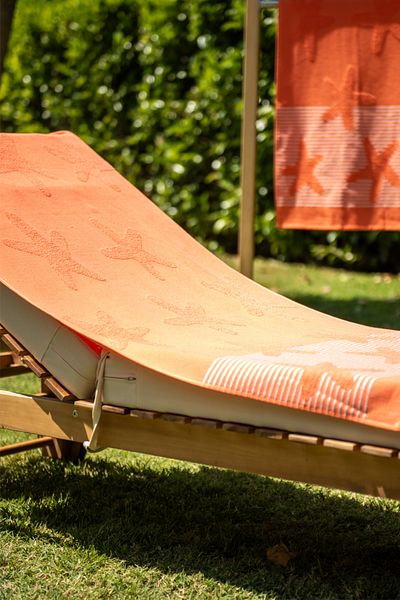 Menderes Home Πετσέτα παραλίας Star Orange Cotton Collection Bukle
