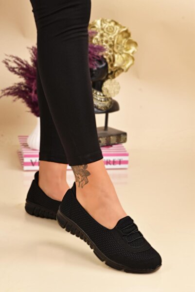 MODAONN Pantofi sport alb-negru pentru femei - confortabili, ușori, fără șire...