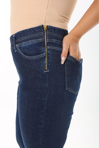 SERRA BÜYÜK BEDEN Pantaloni elastici cu elastic și fermoar de mărime mare