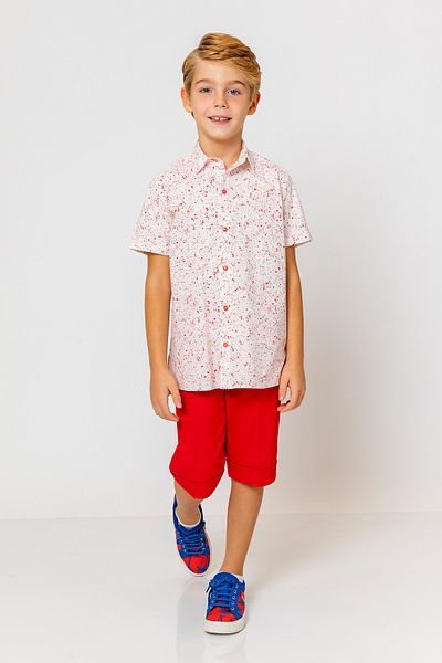 incity Boy's Short Sleeve Printed Shirt