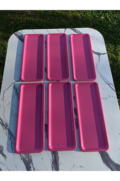 NEWTREND Züccaciye 6'lı Baton Pembe Metal Tek Kişilik Dekoratif Mum, Çay, Kah...