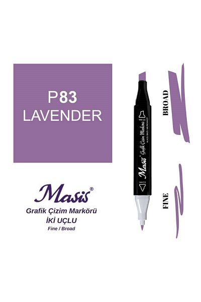 Masis 83 Lavender - Double Tip Graphic Pen