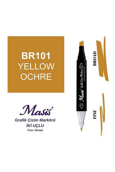 Masis Earth Color Double Tip Graphic Pen - Marker 101
