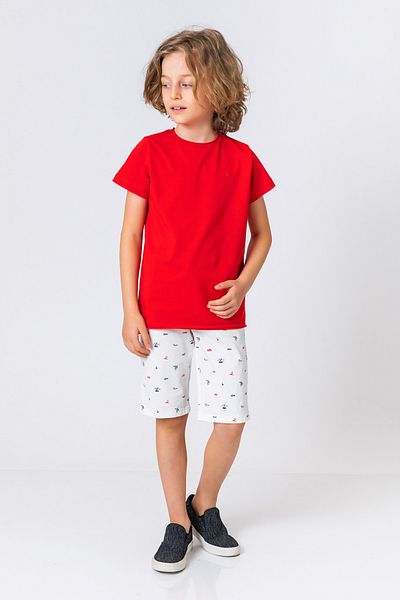 incity Boys' Plain Round Neck Short Sleeve Basic T-Shirt