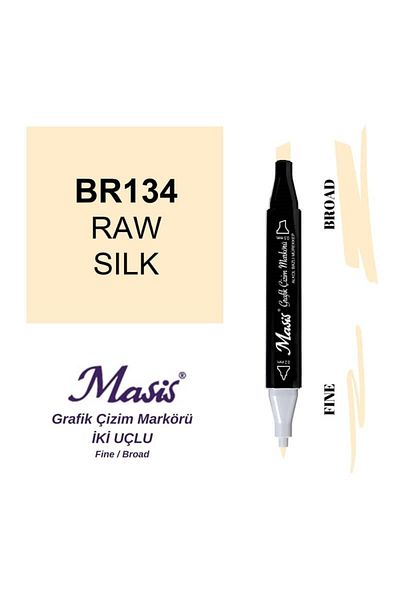 Masis 134 Raw Silk Graphic Drawing Pen - Double Ended Marker