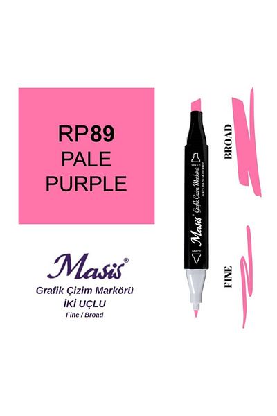 Masis 89 Model Light Purple Graphic Drawing Pen - Double Ended Marker