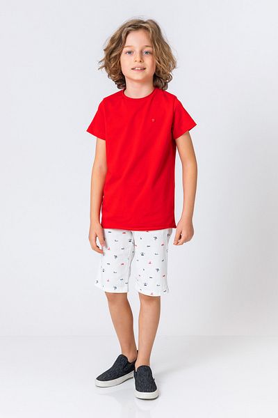 incity Boys' Plain Round Neck Short Sleeve Basic T-Shirt