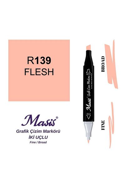 Masis Nude Color Double Ended Graphic Pen - Marker 139