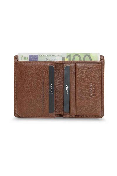 GUARD Extra Thin Tan Genuine Leather Men's Wallet