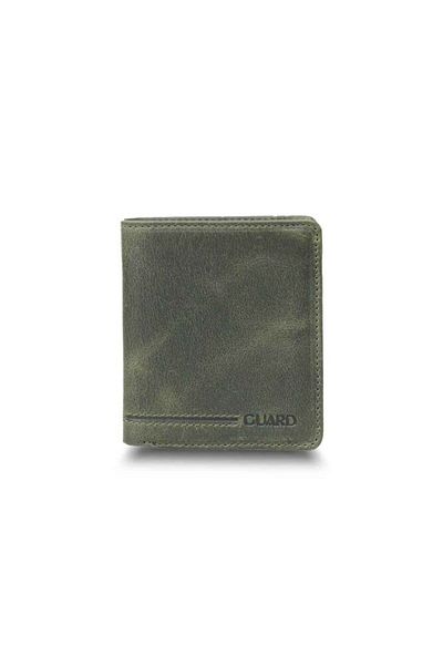 GUARD Portofel din piele pentru bărbați Tiguan Crazy Green Minimal Sport