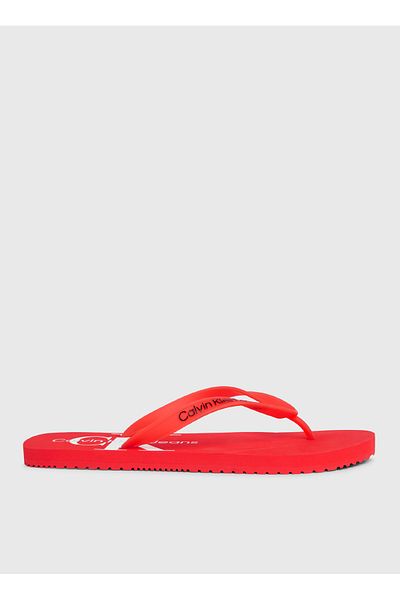 Calvin Klein White - Orange Men's Beach Slippers Beach Sandal