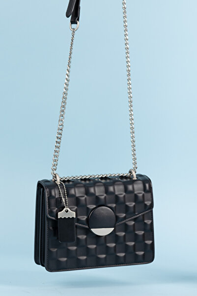 Getcho Jayden Women's Quilted Chain Strap Shoulder Bag with Metal Buckle Black for Night and Daily Use