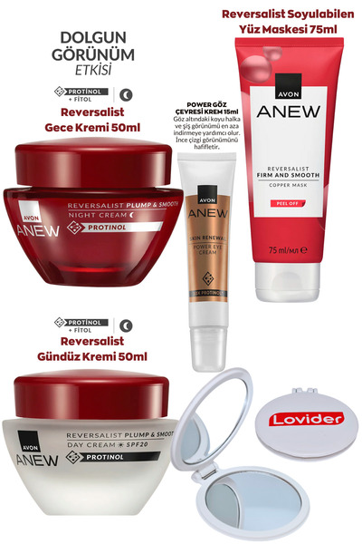 AVON Anew Reversalist 30-40 Yaş Set; Gündüz + Gece Kremi + Power Serum + Göz ...
