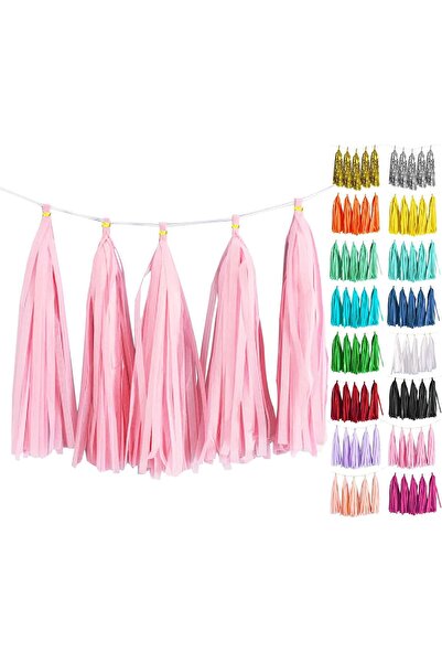 New Bliss Decor Studio 5 Adet Ince Pelur Kağıt Püskül Süs