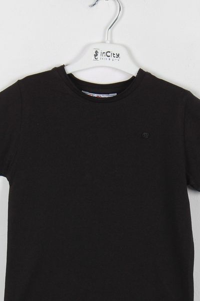 incity Boys' Plain Round Neck Short Sleeve Basic T-Shirt