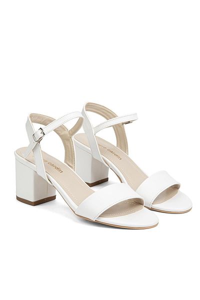 Pierre Cardin Pantofi albi cu toc de damă