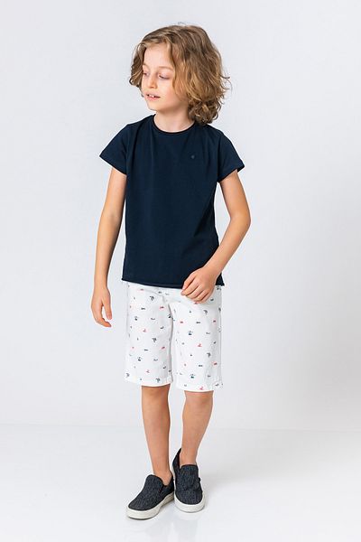 incity Boys' Plain Round Neck Short Sleeve Basic T-Shirt