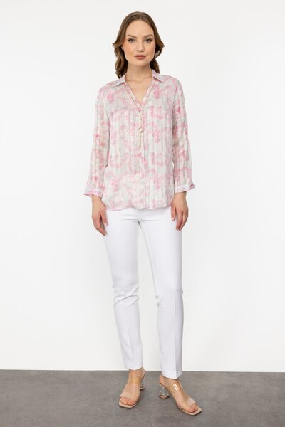 Ekol Μπλούζα με μοτίβο σιφόν κολιέ