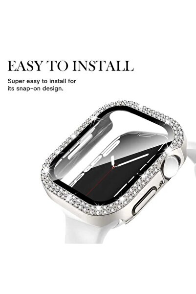 GREGOSS Apple Watch 40mm Iwatch 4 5 6 Se Uyumlu Elmas Bling Tampon Koruma