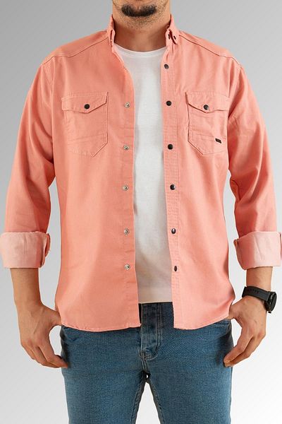 3A MODA PUDRA Color Slim Fit Men's Denim Shirt