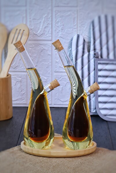 Atbyhome وعاء زيت زجاجي من البورسليكات - 2 في 1، 3 قطع