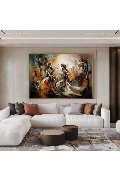 Z Concept Yağlı Boya Dokulu İnsan Tablo