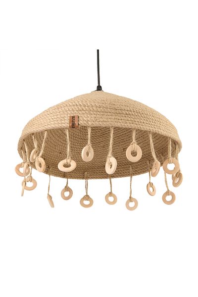 Safir Light Beige Stockholm Knitted Pendant Lamp - 38 cm