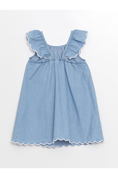 LC Waikiki Square Collar Sleeveless Embroidered Baby Girl Dress
